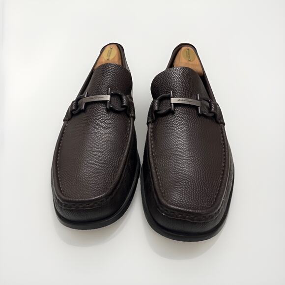 Salvatore Ferragamo ‘Regal’ Classic Gancini Loafers, Brown 8.5 D - Picture 3 of 5